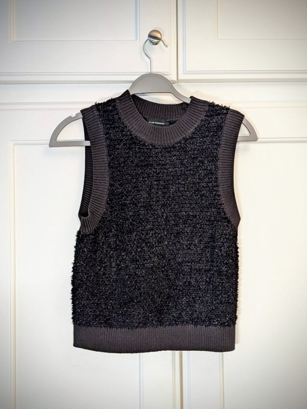 Club Monaco Textured Black Vest